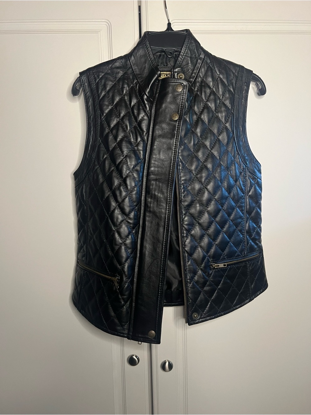 Vintage Casa Piel Quilted Lambskin Leather Vest - Picture 3 of 13